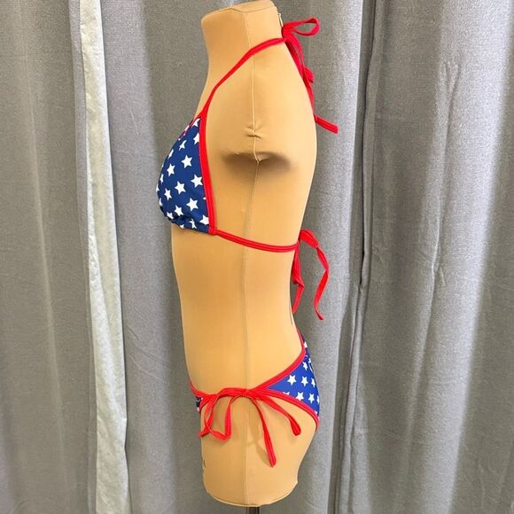 Mine Red and Blue Star Bikini Bottom - Picture 4 of 13